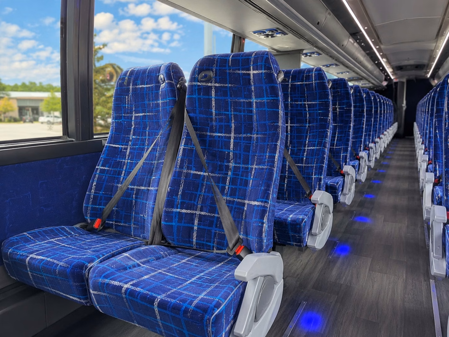 56 passenger charter bus interior