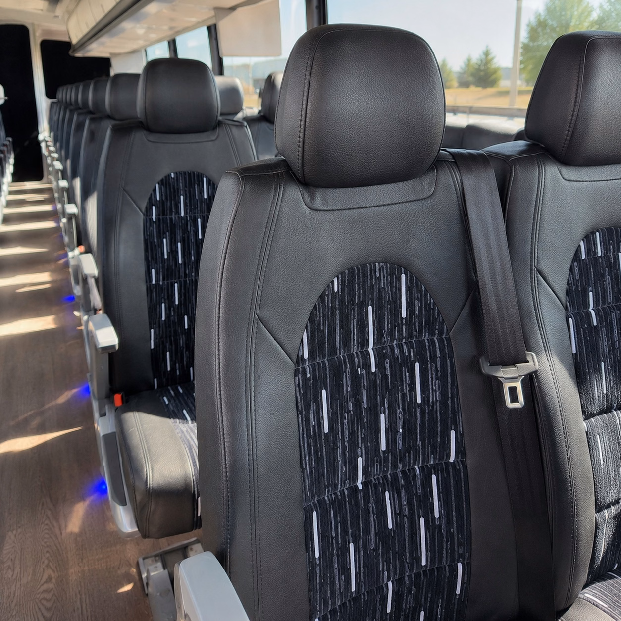 grand rapids charter bus inside